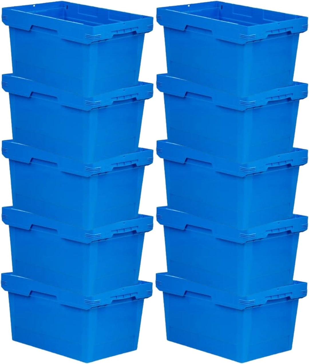 PROREGAL SuperSparSet 10x Conical Mehrweg-Stapelbehälter Blau | HxBxT 32,3x40x60cm | 58 Liter | Lage