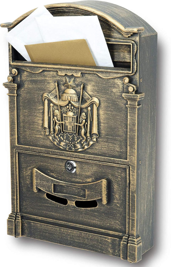 Verda Briefkasten Postkasten Retro Antik Vintage Wandbriefkasten Mailboxen Aluguss Modellwahl [40 x