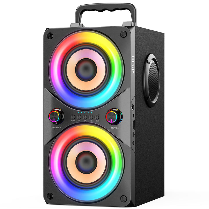 100W Tragbarer Bluetooth-Lautsprecher mit Subwoofer & LED-Licht - Leistungsstarke Boombox mit kraftv