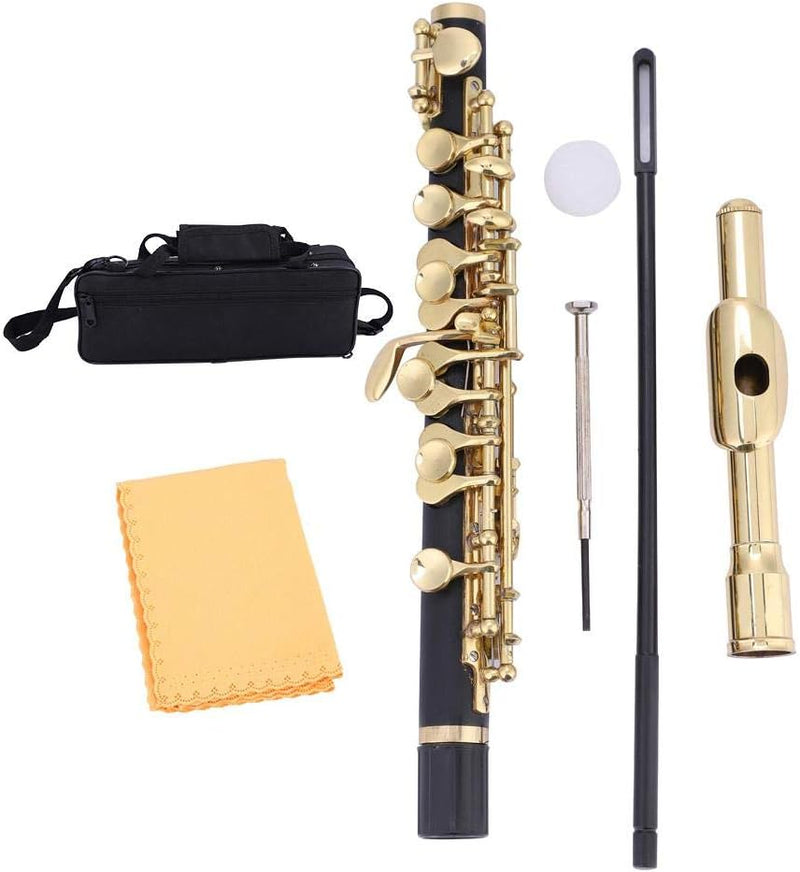 piccolo flöte C-Tonart, Huairdum Piccolo-Set mit gepolsterter Flöte in halber Grösse für Kinder und