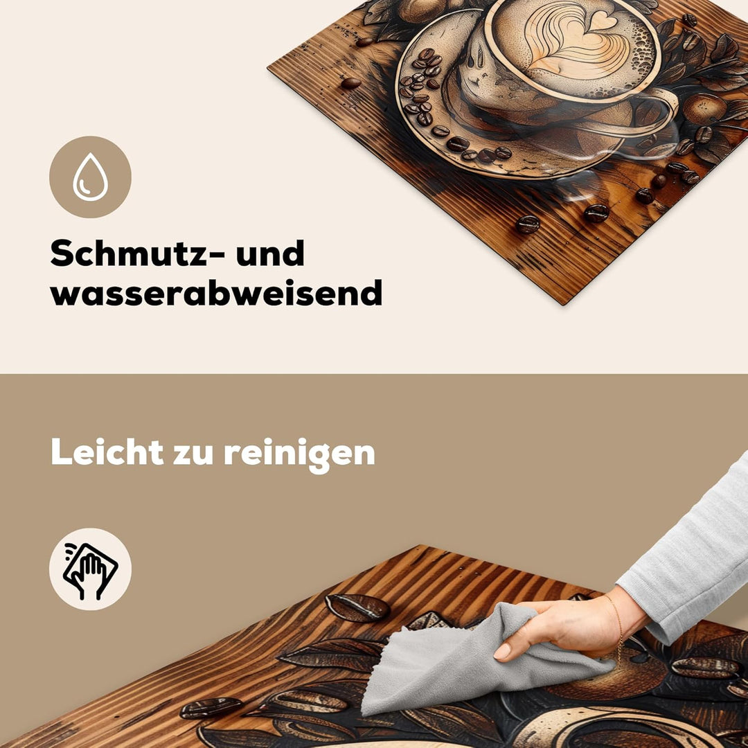 Herdabdeckplatte 57x51 cm Einteilig Küche Herdabdeckung Induktionsfeld Ceranfeld Herdabdeckplatten V