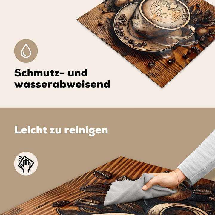 Herdabdeckplatte 57x51 cm Einteilig Küche Herdabdeckung Induktionsfeld Ceranfeld Herdabdeckplatten V