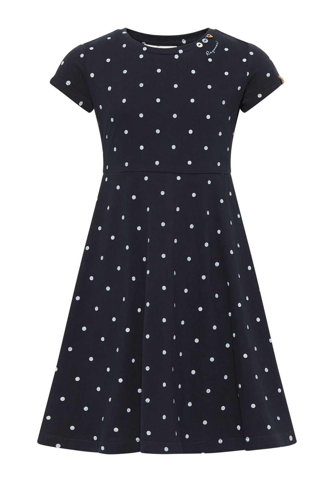 Ragwear Mädchen Kleid GWENDOLINE und GWENDOLINE DOTS Sommerkleid gepunktet und Einfarbig in sommerli