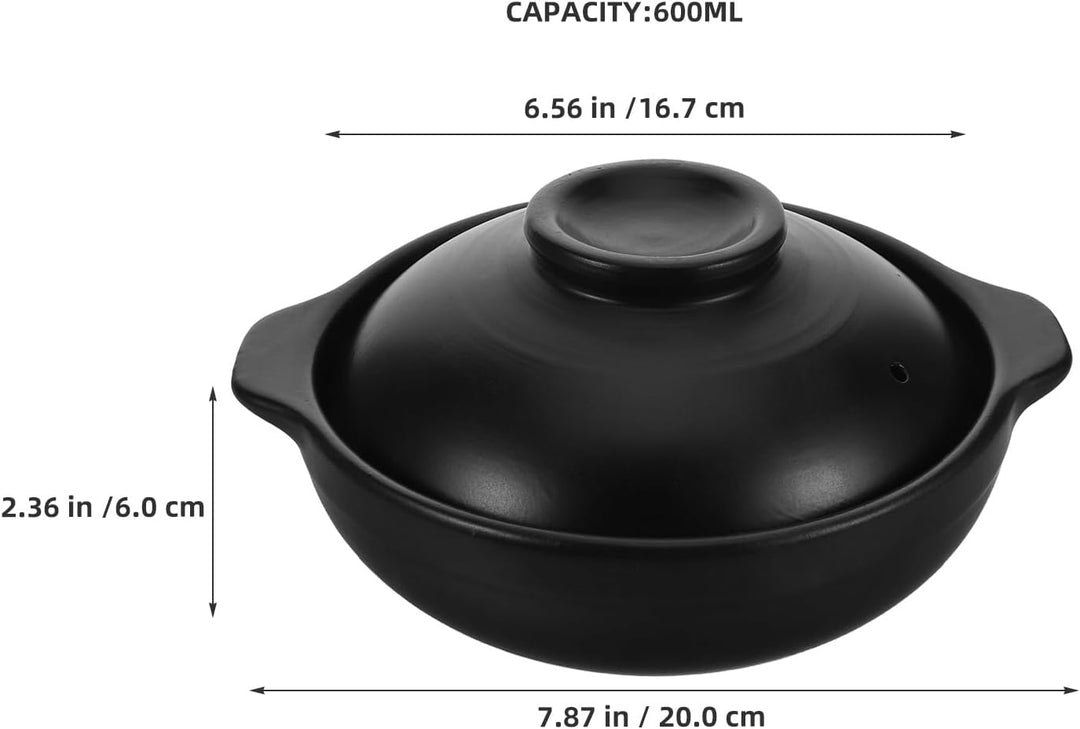 MAGICLULU Tontopf Zum Kochen Mit Deckel Terrakotta-Auflaufform Für Koreanisches Tonkochtopf Für Reis