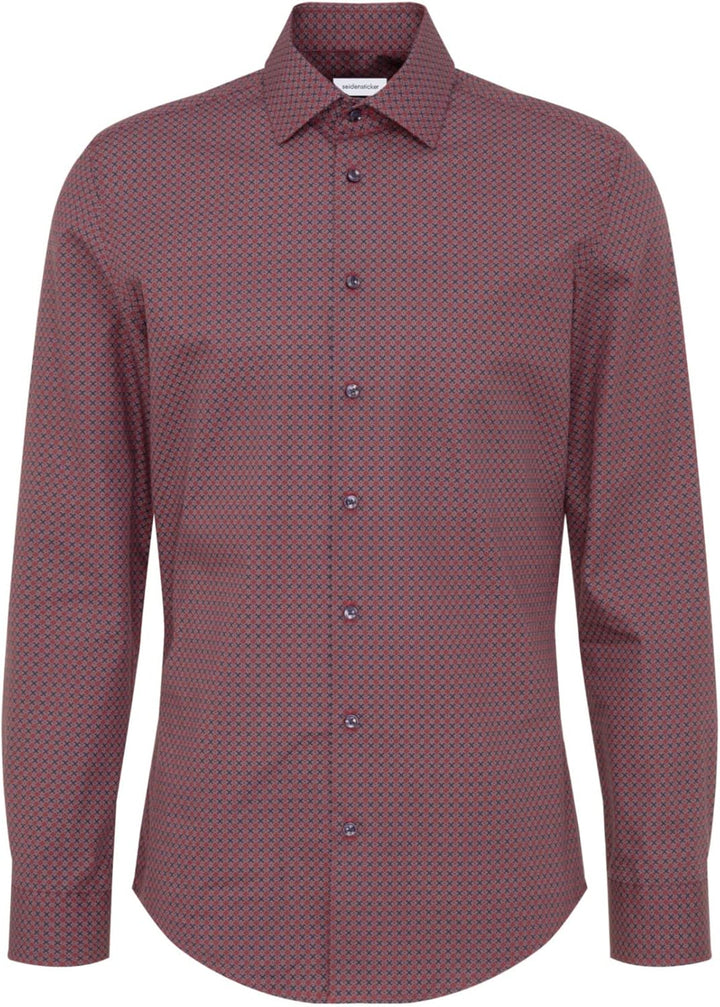 Seidensticker Herren Business Hemd - Shaped Fit - Bügelfrei - Kent-Kragen - Langarm - 100% Baumwolle