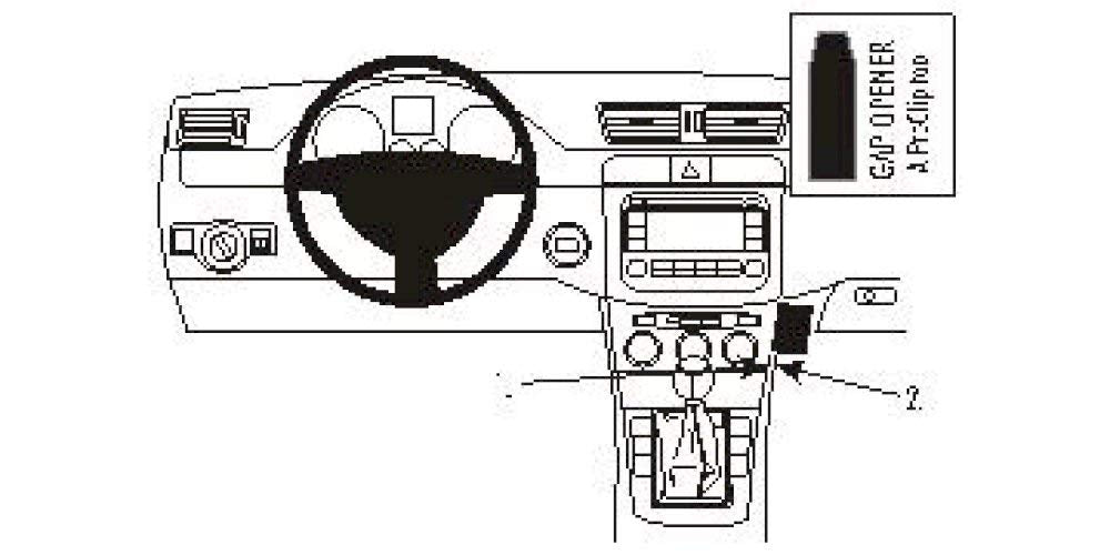 Brodit Proclip 853652 Für VW Passat 05–14 Angled Mount