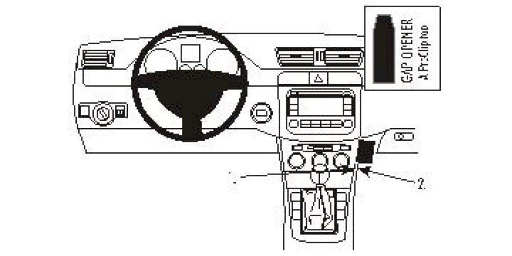 Brodit Proclip 853652 Für VW Passat 05–14 Angled Mount