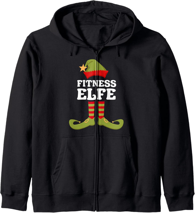 Fitness Elfe Weihnachtself Weihnachten Kapuzenjacke