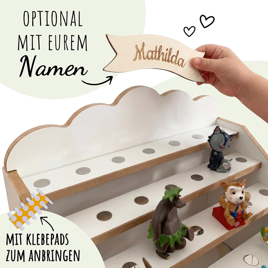 Tonie Regal für IKEA KALLAX – magnetisches Tonieregal für ca. 50 Toniefiguren Alpenweiss Nur für Ton