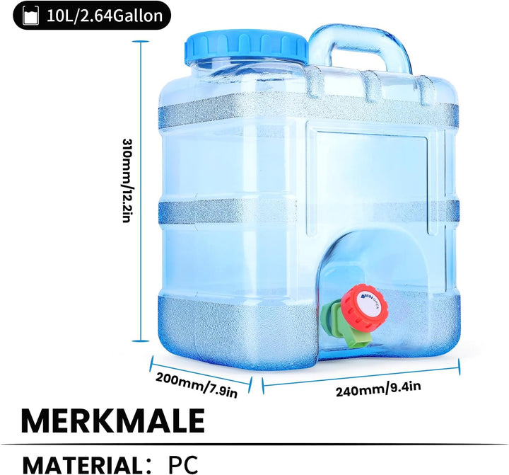 Umikk 5L~22L Camping Wasserkanister, Wasserbehälter mit Hahn, Tragbarer Trinkwasserkanister, Wassert