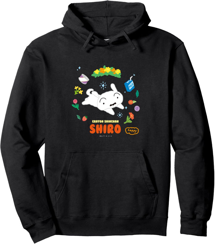 Crayon Shin-chan happy!Shiro Flower ring Pullover Hoodie