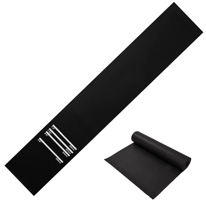Dart Matte | rutschfeste Schutzmatte mit Stossdämpfung - mit 4 Wurfabständen 300x34 cm Dartteppich -