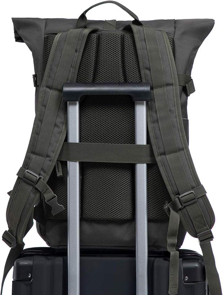 Rucksack Kane Roll-Top Kurierrucksack XL gross - PET recycelt, wasserabweisend - Wander-Rucksack Lap