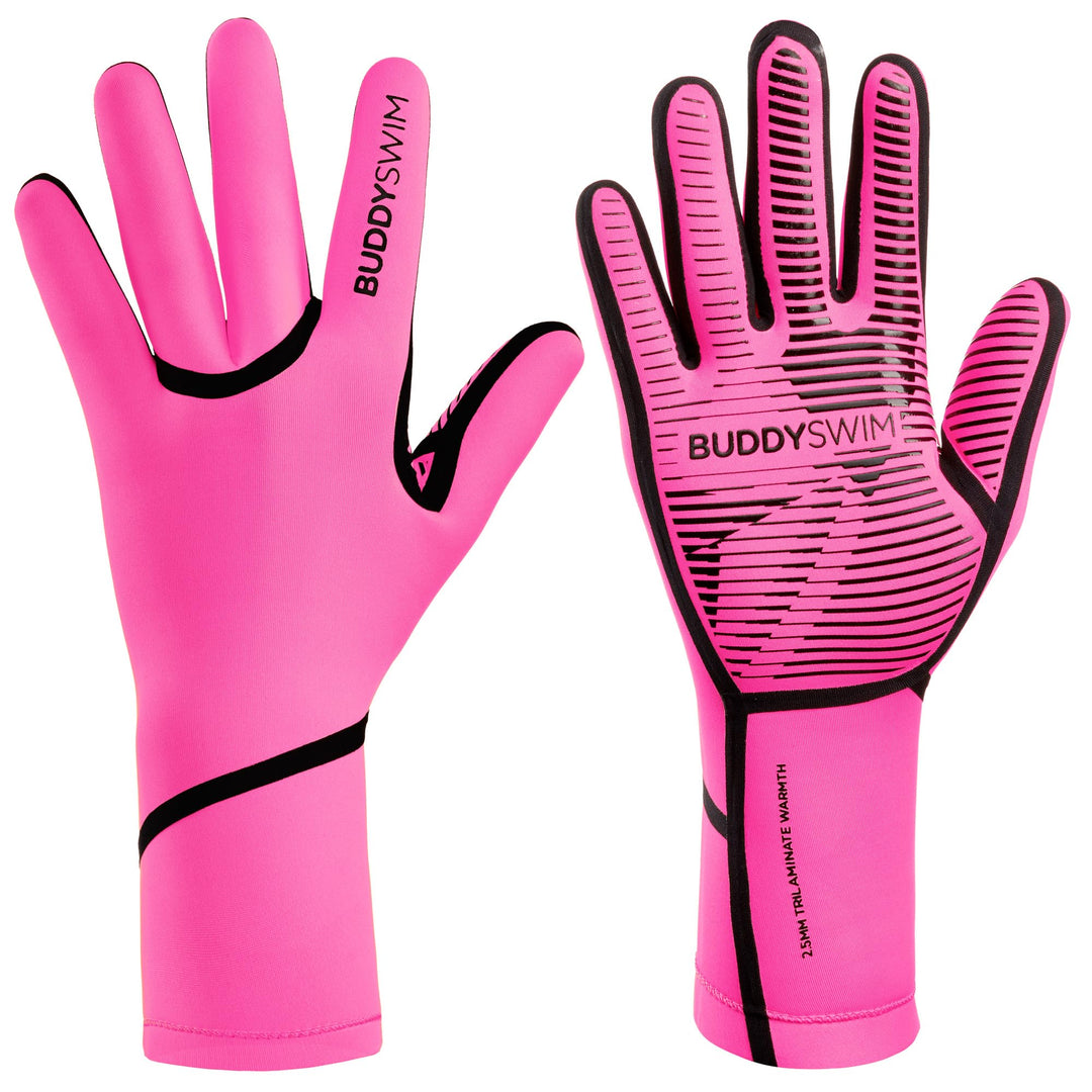 Buddyswim 2,5 mm Dicke Neoprenhandschuhe für das Freiwasserschwimmen. Kälteisolierende Handschuhe au