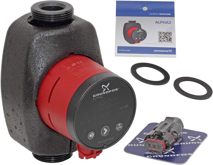 Grundfos Hocheffizienz-Umwälzpumpe Alpha2 25-80 180 mm