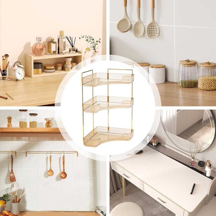Make Up Organizer, Kosmetik Organizer Mit 3 Ebenen Grosse Kapazität Kosmetikorganiser Parfüm Duschge