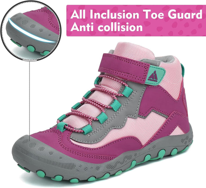 Mishansha Kinder Trekking- & Wanderschuhe Jungen Mädchen Wanderstiefel Outdoor Trekkingschuhe 28 EU