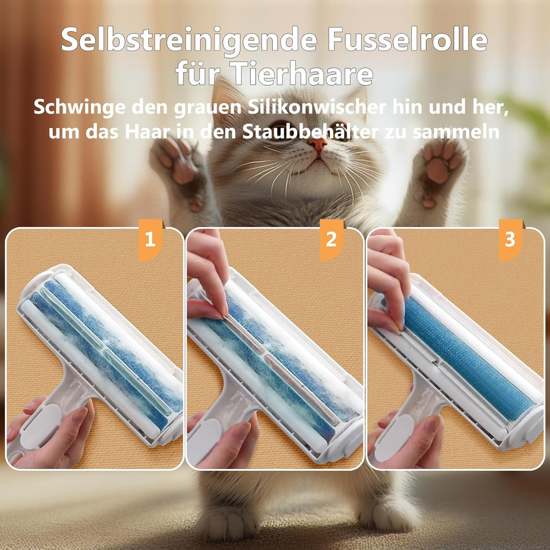 ACE2ACE Tierhaarentferner Fusselrolle, Fusselrolle für Hundehaare und Katzenhaare Wiederverwendbar,
