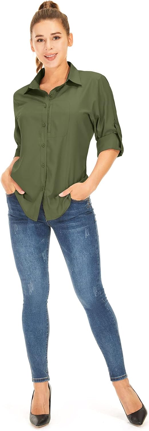 yeyity Damen Hemdbluse UV Schutz Langarmshirt Damen Schnell Trocknende Sport Shirts Wandershirt Safa