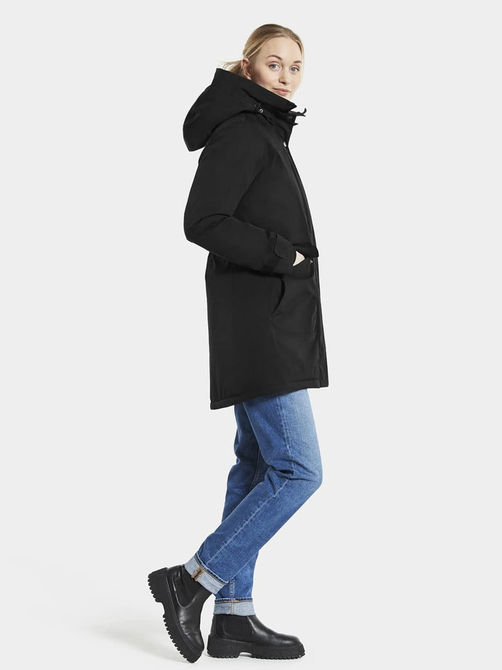 Didriksons Damen Winterjacke CIANA PARKA 2 36 Schwarz, 36 Schwarz