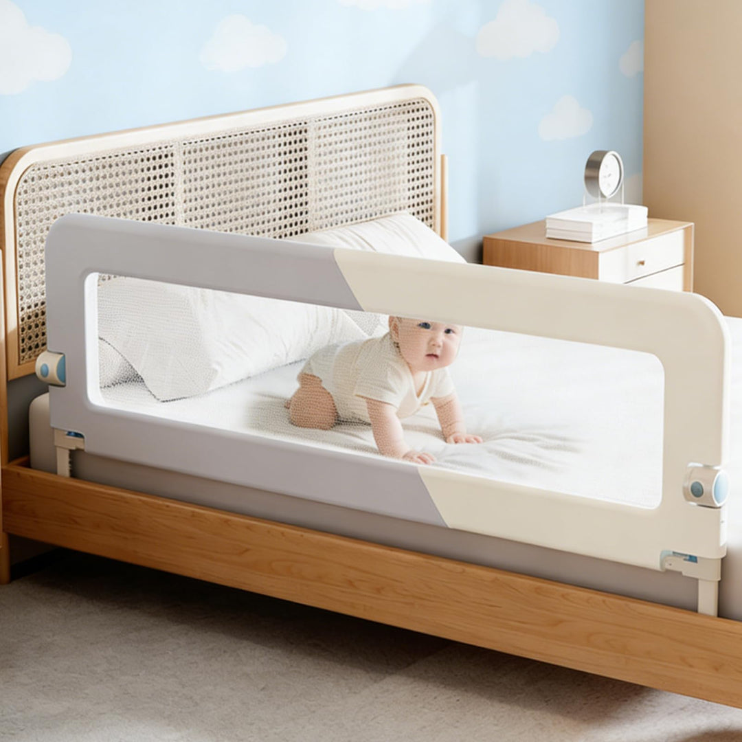 200cm Rausfallschutz Bett, Höhenverstellbar Bettschutzgitter Baby | Rausfallschutz Boxspringbett, Be