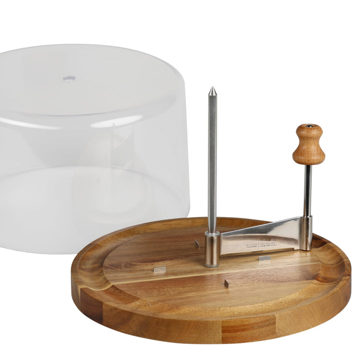 Kesper | Käsehobel mit Haube aus FSC-zertifiziertem Akazienholz | Ø 21,7 cm | Perfekt für Tête de Mo