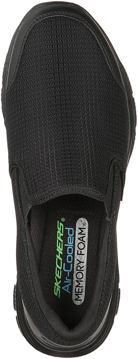 Skechers Herren Flex Advantage 4.0 Tuscan Sneaker 39 EU Black Textile Trim, 39 EU Black Textile Trim