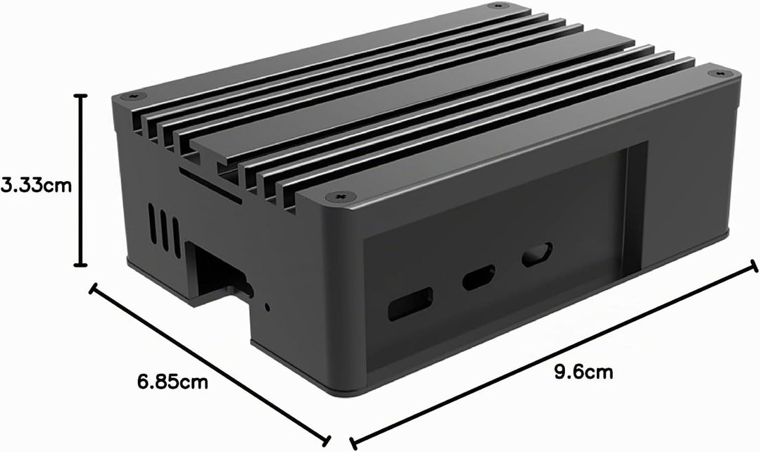 Akasa Pi-5 Pro, Aluminum Raspberry Pi 5 Case with Heatsink, Fanless Passive Cooling, Concealed Micro