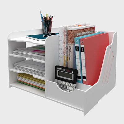 PUNCIA Dokumentenablage A4 Briefablage Ablagefächer PVC Schreibtisch Datei Organizer Papierablage Ak