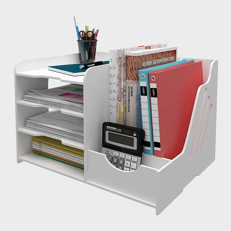 PUNCIA Dokumentenablage A4 Briefablage Ablagefächer PVC Schreibtisch Datei Organizer Papierablage Ak