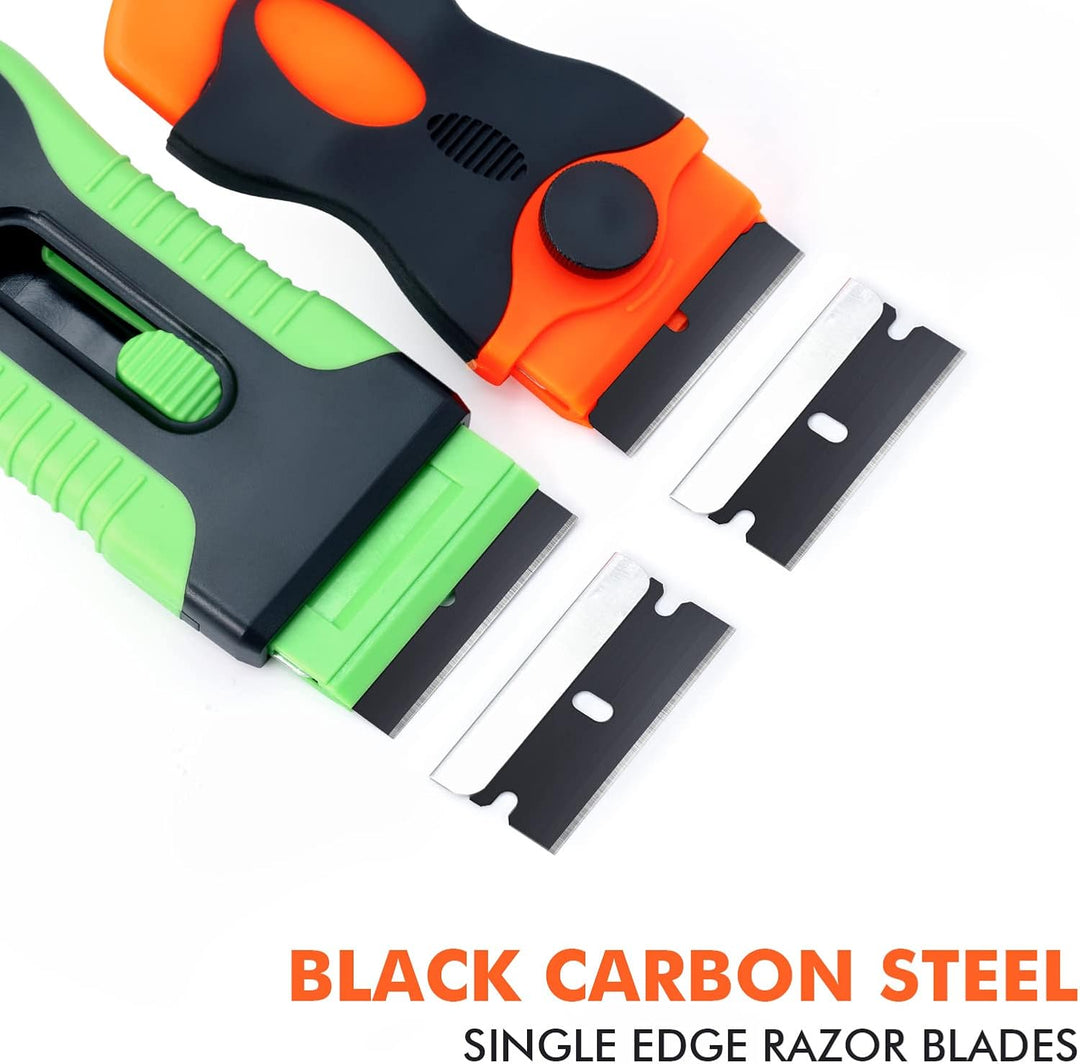 FOSHIO 200pcs Schaber ErsatzKlinge Kohlenstoffstahl Metall Schaber ErsatzKlinge Sicherheit Scraper G