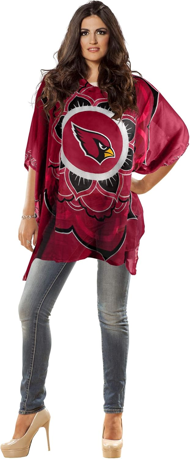 Littlearth NFL Damen Kaftan mit Blumenmotiv – Strandüberzug, Einheitsgrösse, passend für die meisten