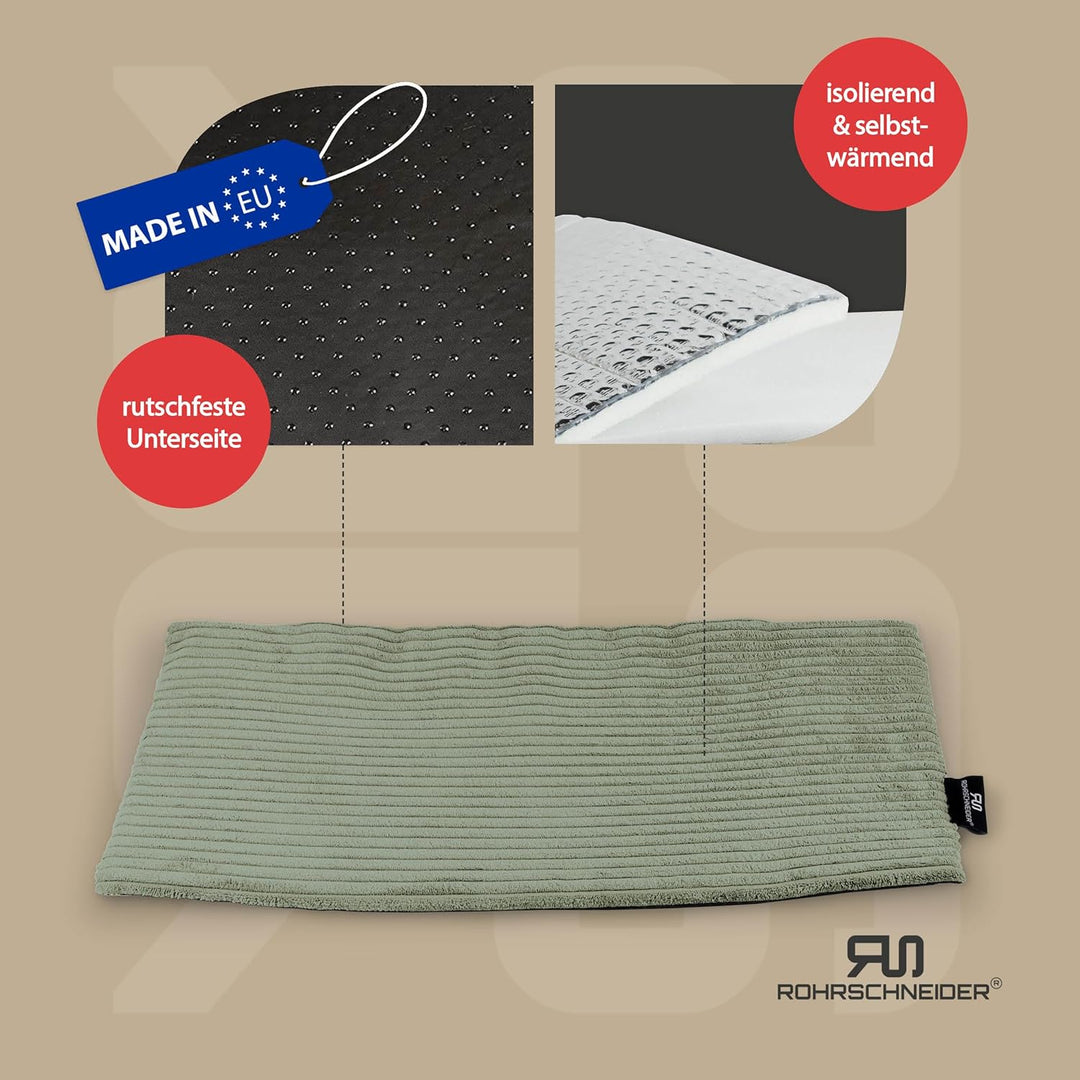 Rohrschneider Katzen Fensterliege | selbstwärmende Katzendecke | Made in EU | Katzenkissen mit Rutsc