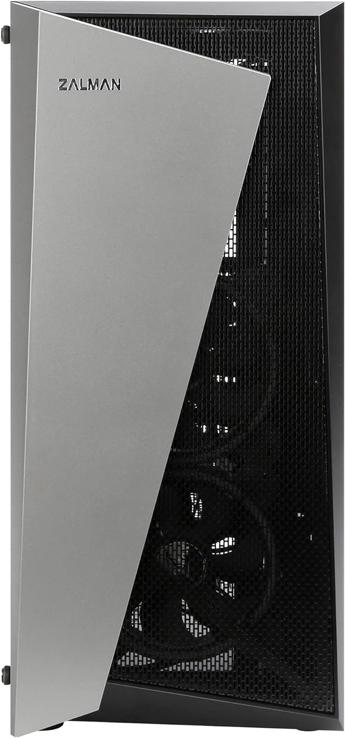 Zalman S4 Plus Mid Tower PC Gehäuse ATX, Acrylic Panel, 3xRGB 120mm Fan, Schwarz