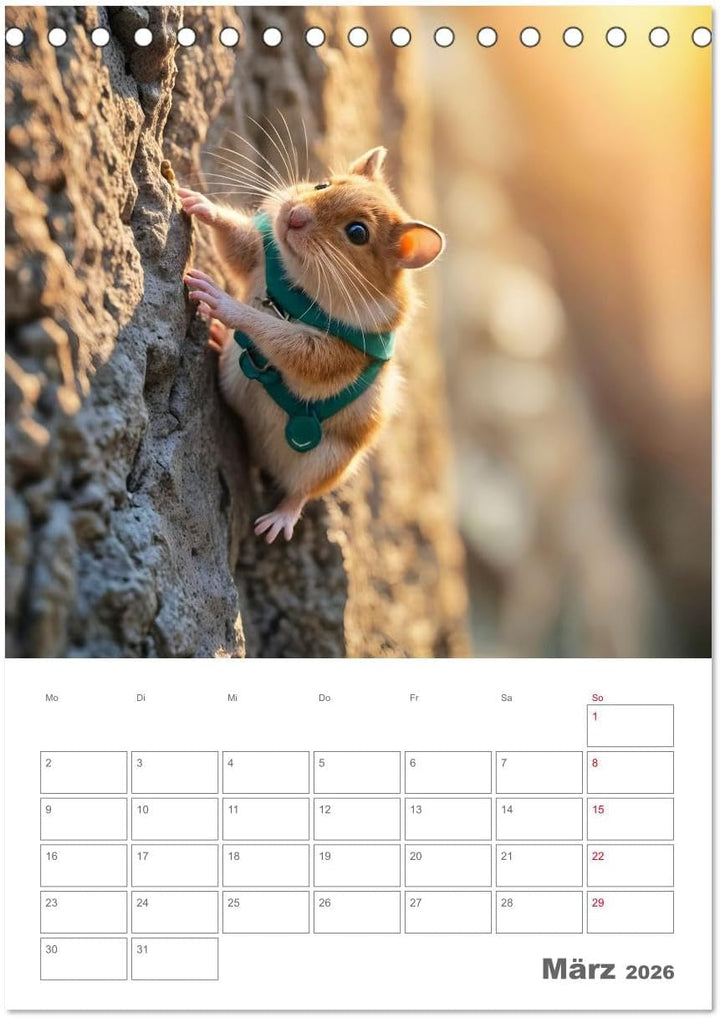 Adventure Hamster - Sportliche KI Hamster präsentieren den Abenteuer-Sport (Tischkalender 2026 DIN A