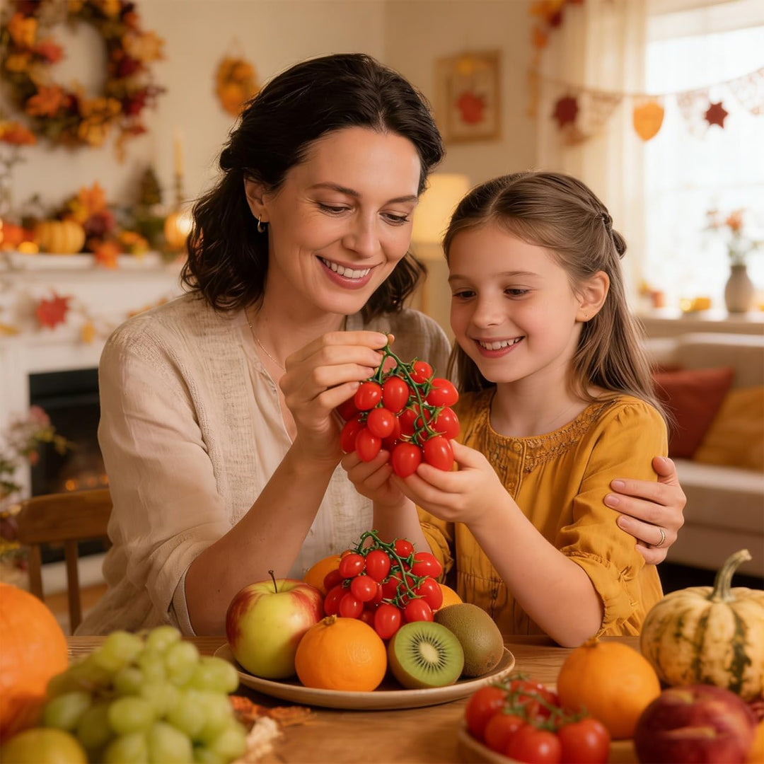 IMIKEYA 3er Set Künstliche Kirschtomaten Lebensechte Gefälschte Tomaten künstliches Obst Dekoration