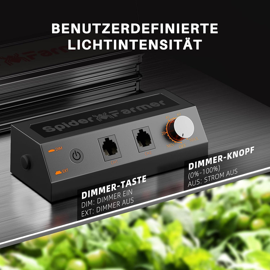 Spider Farmer Growbox Komplettset SF1000 Grow Light Dimmbarer LED Grow Lampe Vollspektrum Samsung LM