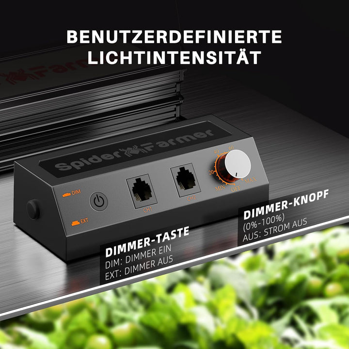 Spider Farmer Growbox Komplettset SF1000 Grow Light Dimmbarer LED Grow Lampe Vollspektrum Samsung LM