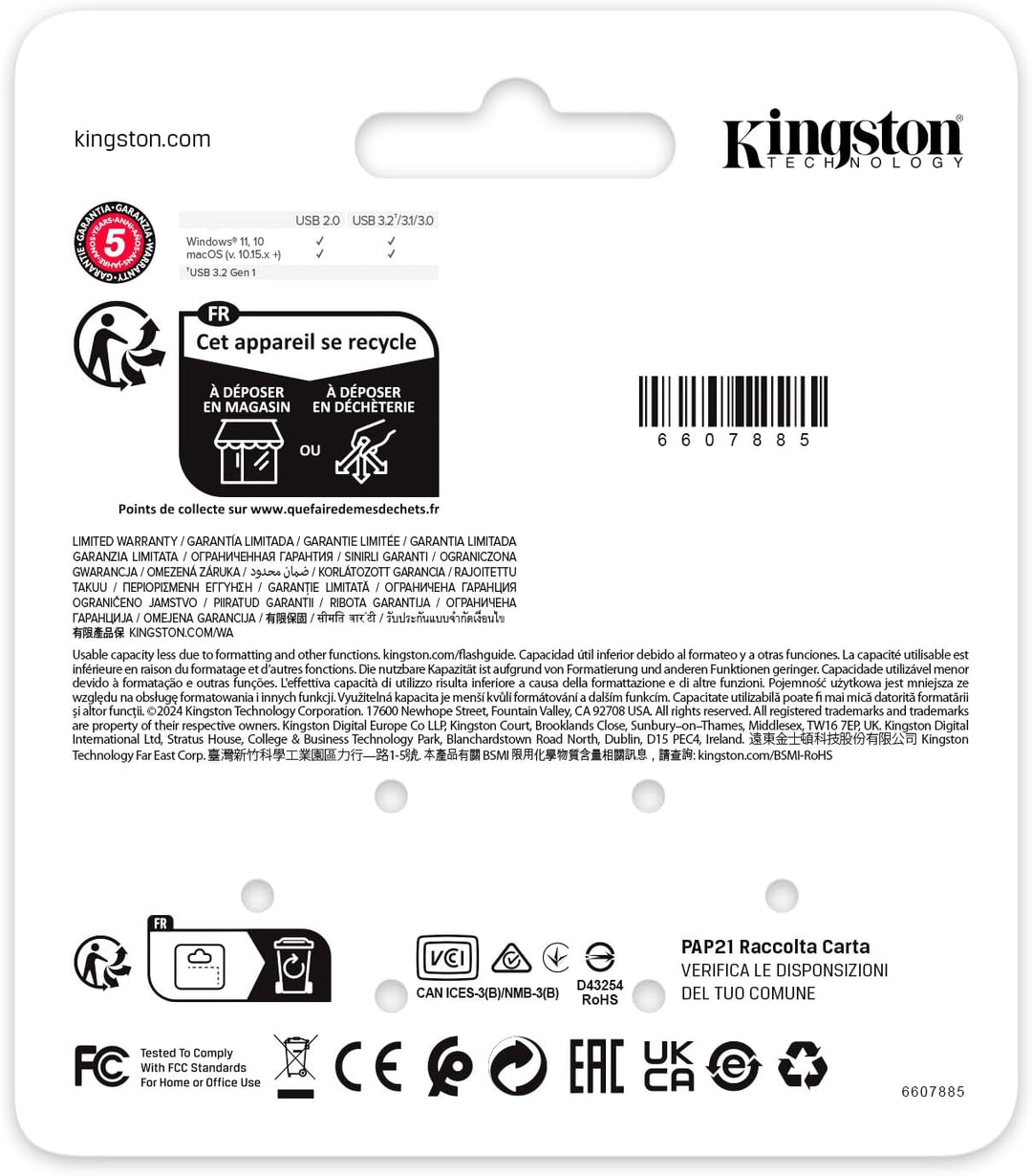 Kingston DataTraveler SE9 Gen 3-64GB - 220MB/s beim Lesen - Metall - USB-Stick 3.2 Gen 1 - Dunkles N