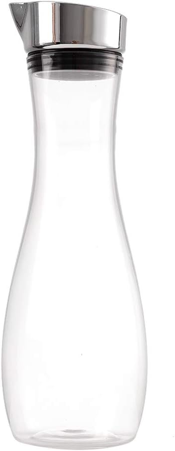 Saftflasche, Kunststoff-Wasserkrug mit Deckel, 1,2 L Acryl Transparente Saftflasche Transparente Saf