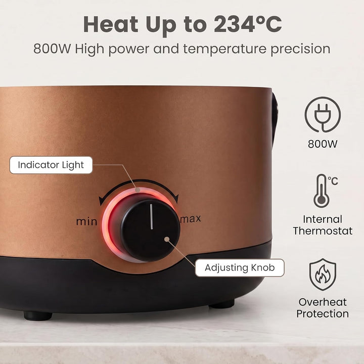 GIANTEX Elektrisches Fondue Set 2L, Fonduetopf Edelstahl 800W | Käsefondue mit 6 farbcodierte Fondue
