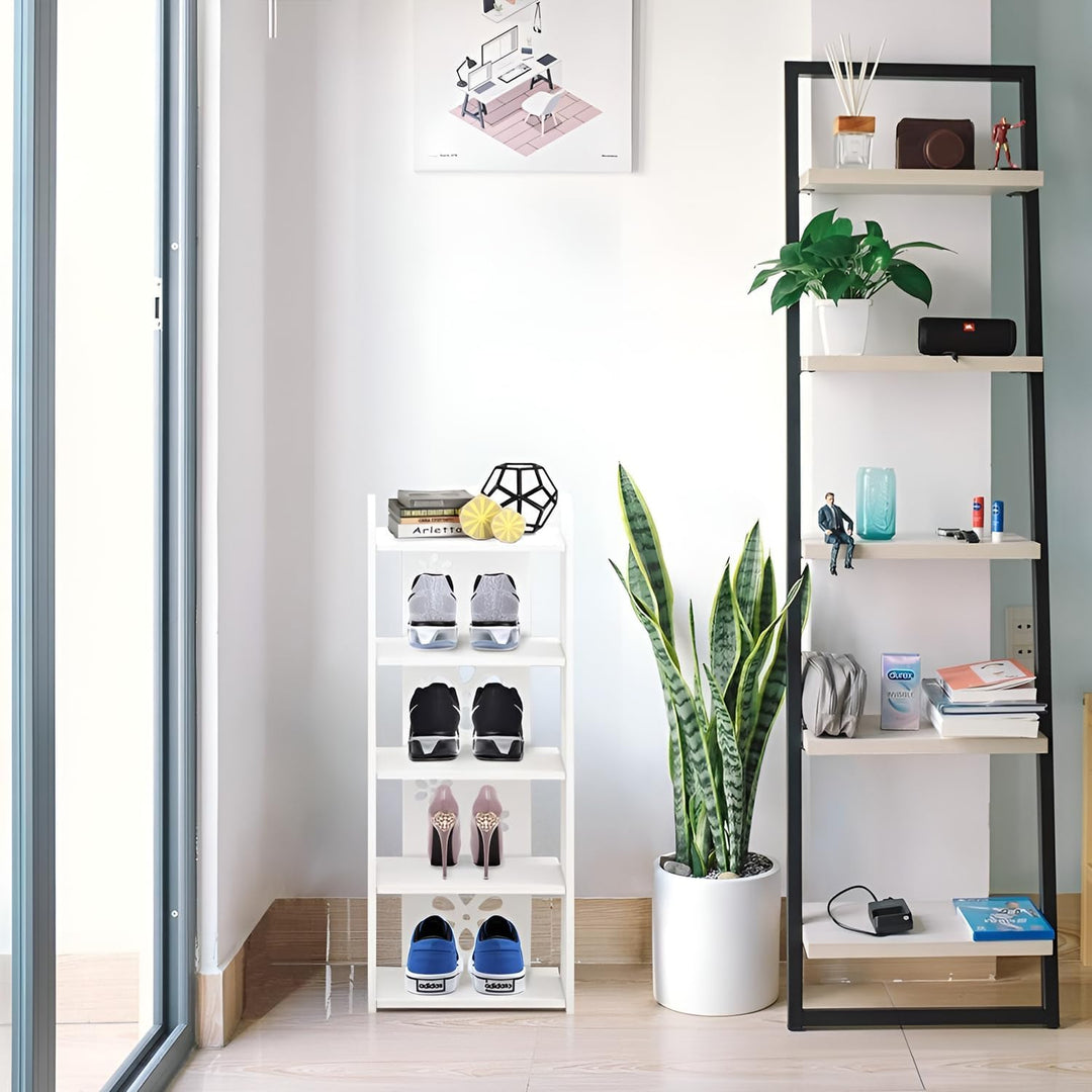 Dripex Schuhregal Standregal 5 Ablagen Schuhablage Schuhständer Schuhschrank multifunktional Standre