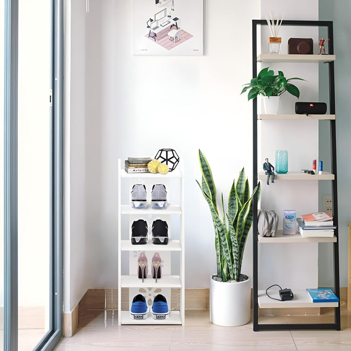 Dripex Schuhregal Standregal 5 Ablagen Schuhablage Schuhständer Schuhschrank multifunktional Standre