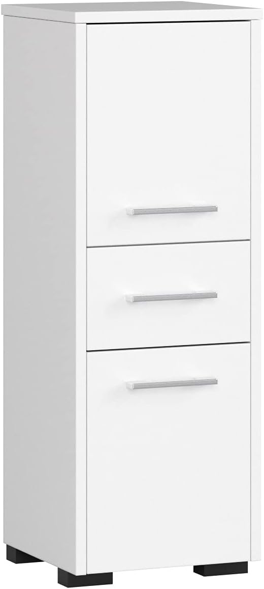 AKORD Badezimmerschrank schränke | Badezimmer kommode | FIN 85 2D1SZ, 2 Türen und 1 Schublade, B30 x