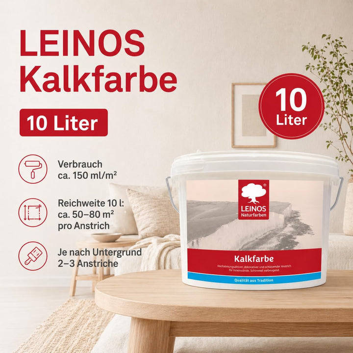 Leinos 665 Kalkfarbe 10,00 l 10,0 Liter, 10,0 Liter