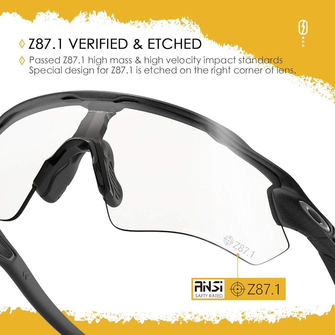 AOZAN ANSI Z87.1 Ersatzgläser kompatibel mit Oakley TwoFace OO9189 Sonnenbrille Hochauflösende Trans