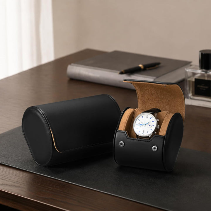 Oirlv Luxus Pu Leder 3 Schlitze Uhrenrolle Reiseetui Aufbewahrungsetui Für Geschenkbox Weihnachten J