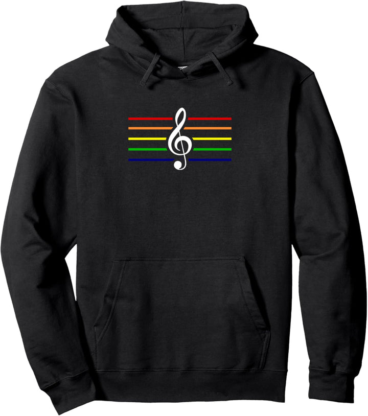 Regenbogen-Design für Musiker, Notenschlüssel, Notenschlüssel Pullover Hoodie