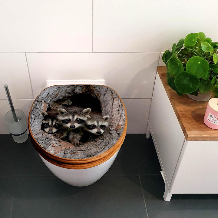 banjado Design WC Sitz Bambus Absenkautomatik 45,8x37,5cm - Toilettendeckel mit Absenkautomatik Holz