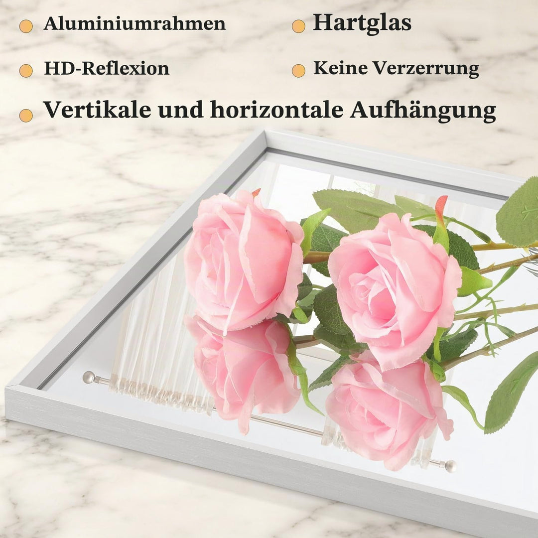 AAZZKANG Metallrahmen Spiegel Rechteck Wandmontage Spiegel Dekorativer moderner Schlafzimmer Badezim